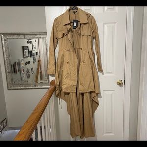 Fashion Nova trench coat with train